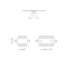 Stół do jadalni rozkładany do 300 cm z laminatu HPL Made in Italy - Dalmacja Viadurini