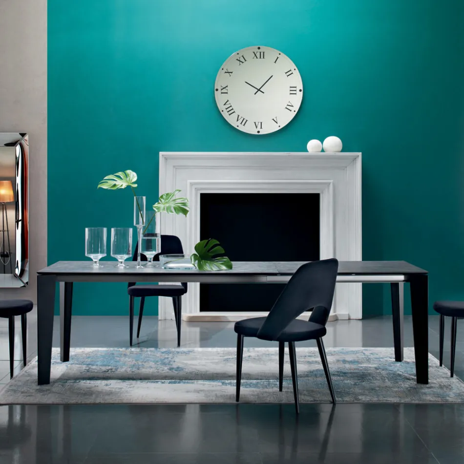 Rozkładany stół do jadalni do 325 cm z laminatu Made in Italy - lata 70 Viadurini