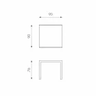 Stół rozkładany z blatem szklanym Teo Viadurini