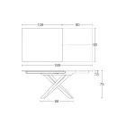 Rozkładany stół jadalny z metalową ramą Made in Italy - Elastic Viadurini