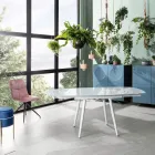 Stół rozkładany z szklanym blatem Japan New Viadurini