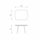 Rozkładany stół jadalny z nowym szklanym blatem Japan Viadurini