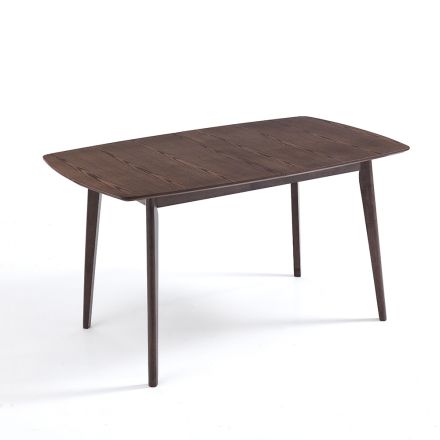 Rozkładany Stół Jadalny Do 150 cm z Mdf i Litego Drewna - Decio Viadurini