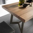 Stół rozkładany do 160 cm z drewna Made in Italy - Eugenia Viadurini