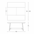 Stół rozkładany do 160 cm z drewna Made in Italy - Eugenia Viadurini