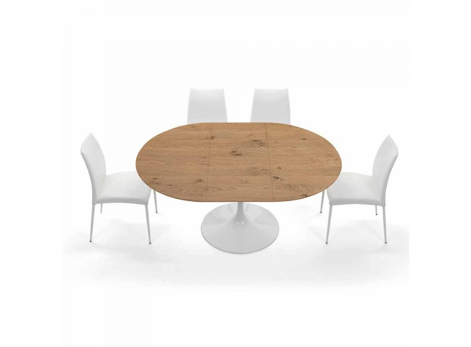 Rozkładany stół do jadalni z drewna do 170 cm Made in Italy - dolary Viadurini