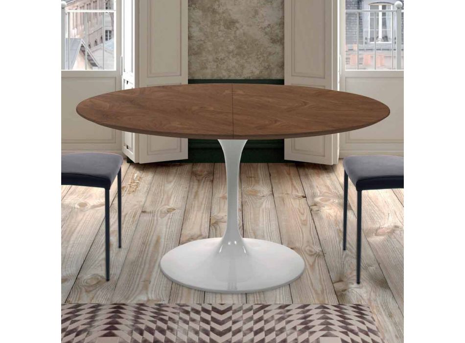 Rozkładany stół do jadalni z drewna do 170 cm Made in Italy - dolary Viadurini