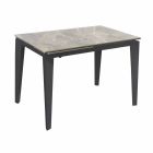 Stół rozkładany do 170 cm z nowoczesnego metalu i ceramiki - Syrta Viadurini