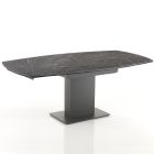 Rozkładany stół do jadalni do 180 cm z ceramiki i stali - Catone Viadurini