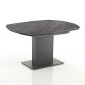 Rozkładany stół do jadalni do 180 cm z ceramiki i stali - Catone