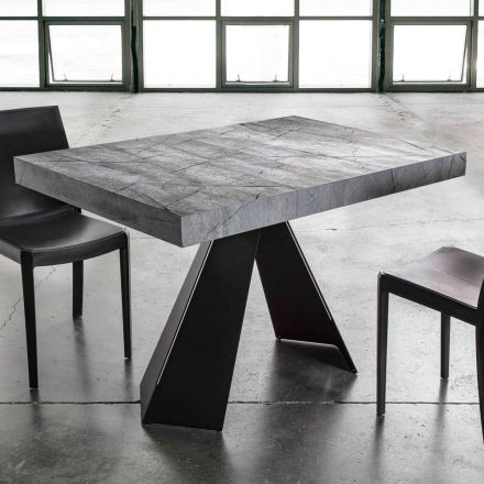 Stół rozkładany do 220 cm z blatem z melaminy - Amiro Viadurini