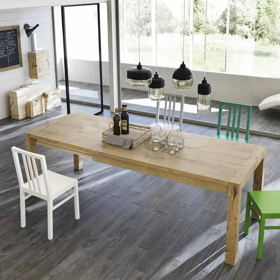 Stół dębowy Ciro o wysokości do 240 cm Viadurini