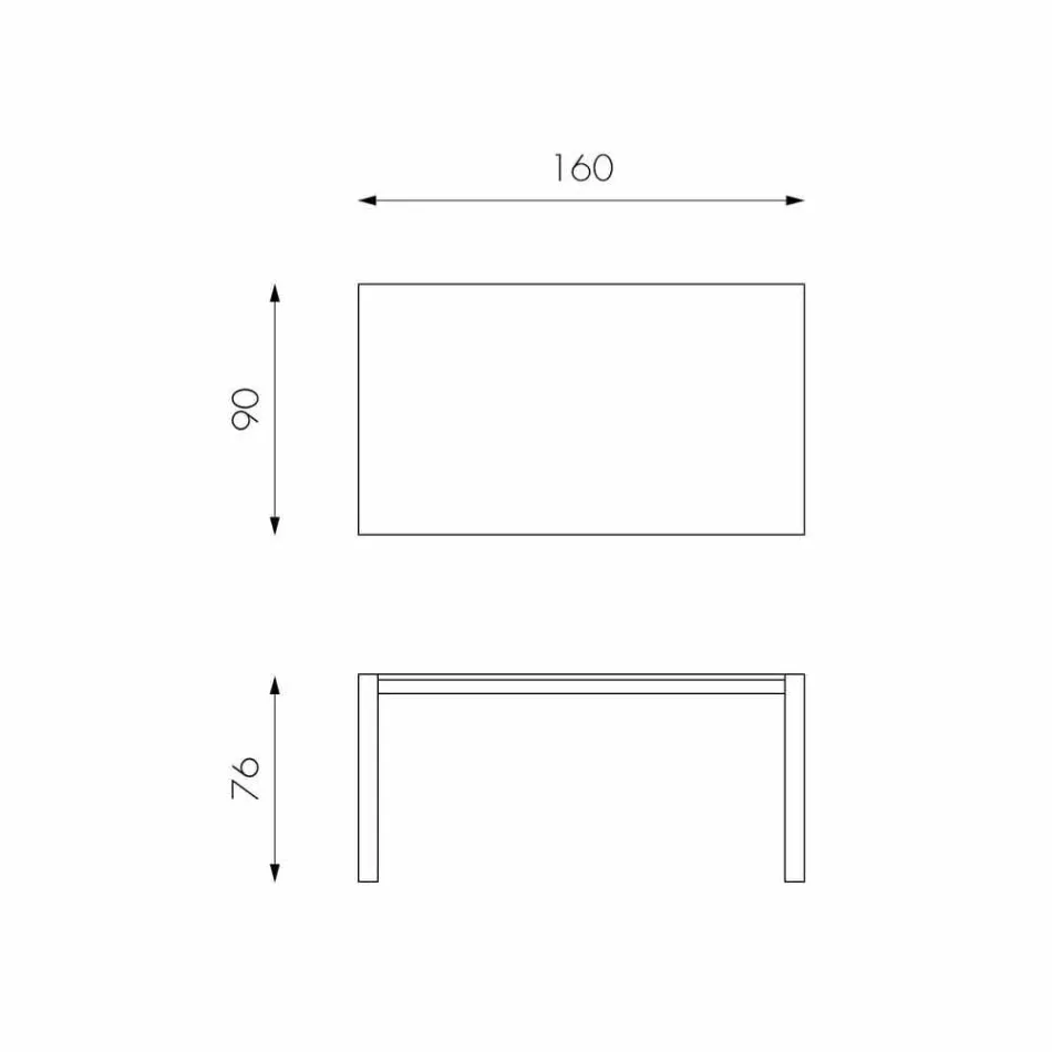 Stół dębowy Ciro o wysokości do 240 cm Viadurini