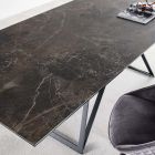Stół rozkładany do 240 cm ze szkła ceramicznego i stali - Bortolo Viadurini