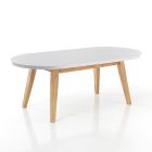 Rozkładany stół do jadalni do 270 cm z Mdf i litego drewna - Fedora Viadurini