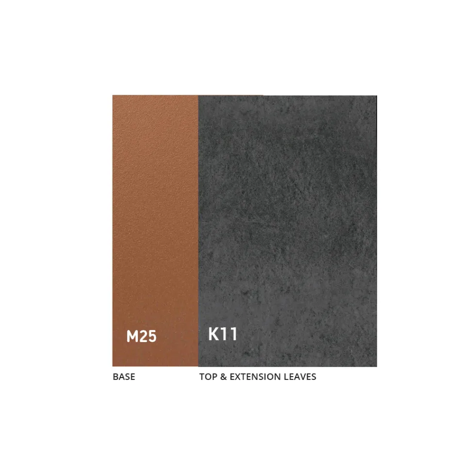 Rozkładany stół jadalny do 280 lub 298 cm Ceramika Metal - Revia Viadurini