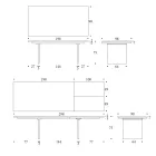 Rozkładany stół jadalny do 280 lub 298 cm z blatem ceramicznym - Nomia Viadurini