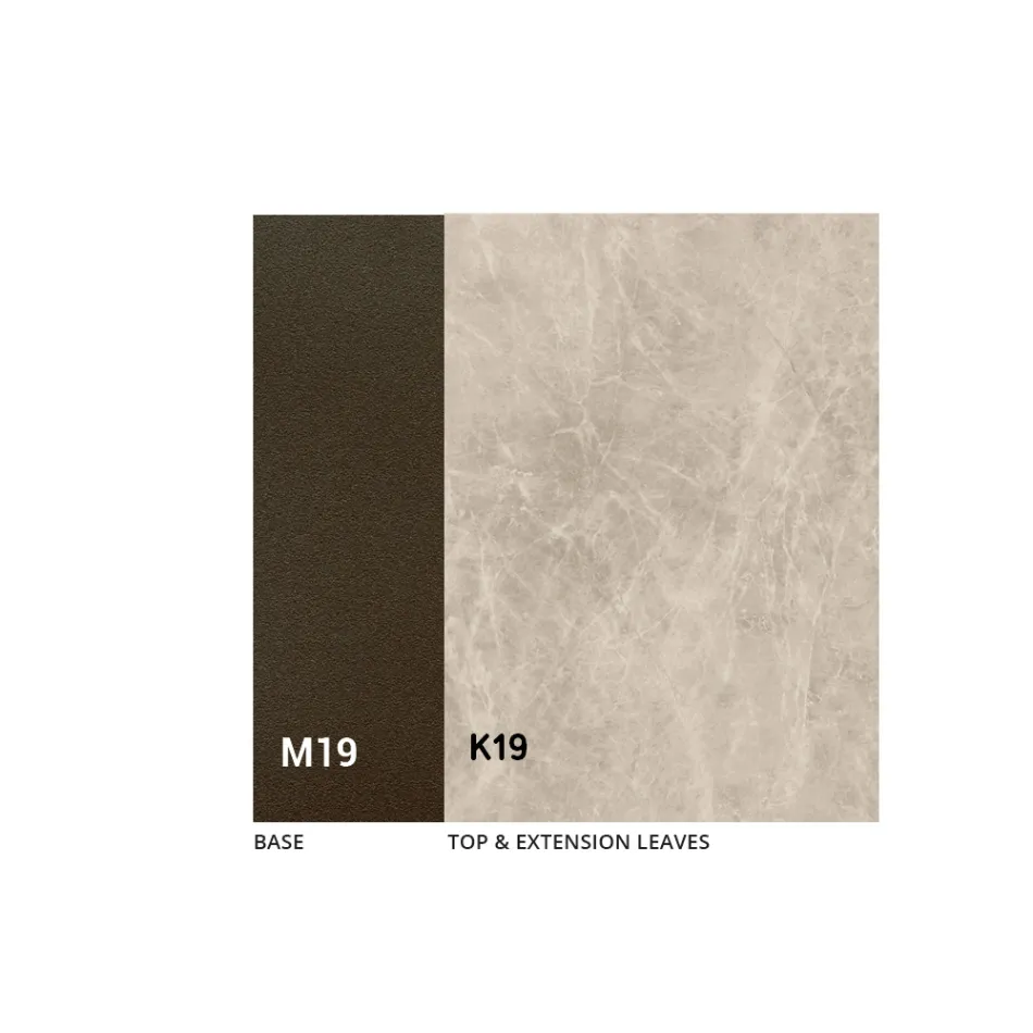 Rozkładany stół jadalny do 280 lub 298 cm z blatem ceramicznym - Nomia Viadurini