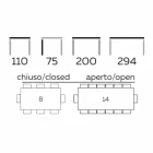 Stół rozkładany do 294 cm z wyprodukowanej we Włoszech kamionki marmurowej - makro Viadurini