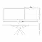 Stół rozkładany do 298 cm z ceramiki Wyprodukowano we Włoszech - Anaconda Viadurini