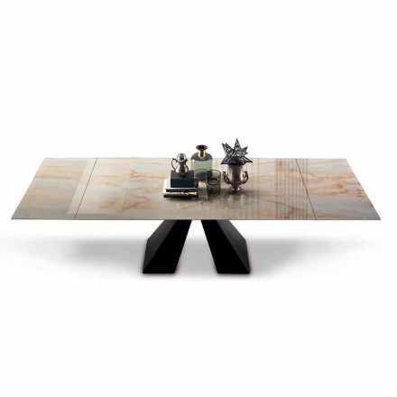 Rozkładany stół do jadalni do 300 cm z Hypermarble Made in Italy - Dalmacja Viadurini