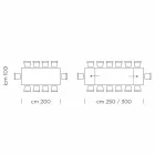 Rozkładany stół do jadalni do 300 cm z laminatu Made in Italy - Grotta Viadurini