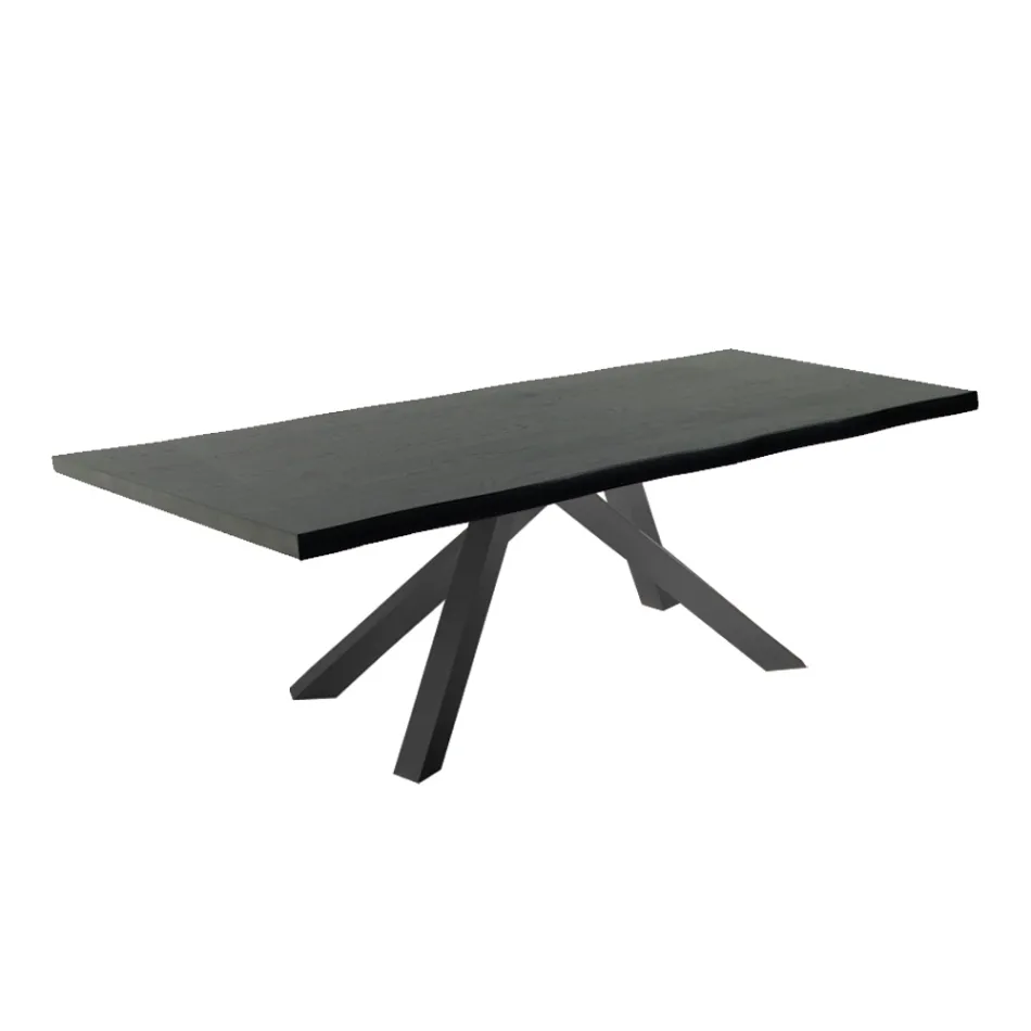 Rozkładany stół do jadalni z drewna fornirowanego do 300 cm - Settimmio Viadurini