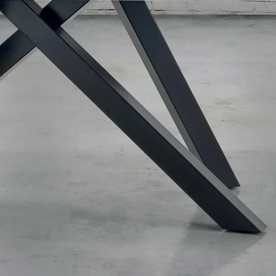 Rozkładany stół do jadalni z drewna fornirowanego do 300 cm - Settimmio Viadurini