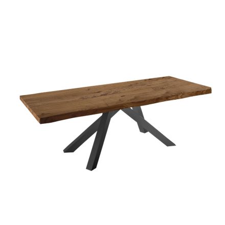 Rozkładany stół do jadalni z drewna fornirowanego do 300 cm - Settimmio Viadurini