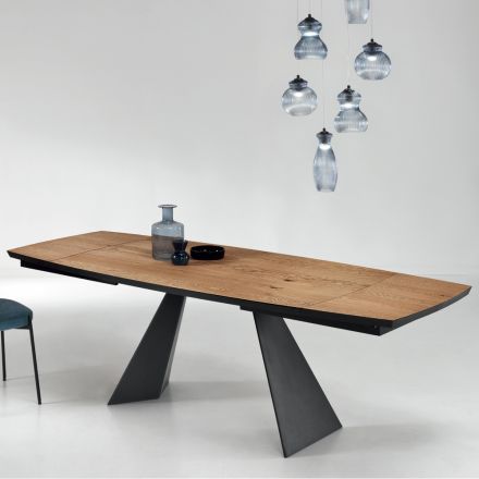 Stół rozkładany do 300 cm z drewna Made in Italy - Paolito Viadurini