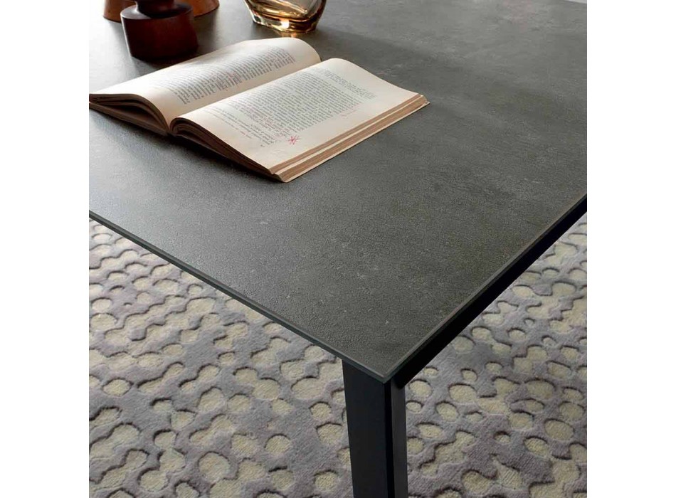 Stół rozkładany do 310 cm z ceramiki Wyprodukowano we Włoszech - Pitagora Viadurini