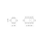 Rozkładany stół do jadalni do 310 cm z melaminy Wyprodukowano we Włoszech - lata siedemdziesiąte Viadurini