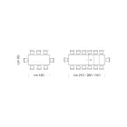 Rozkładany stół do jadalni do 310 cm z melaminy Wyprodukowano we Włoszech - lata siedemdziesiąte Viadurini