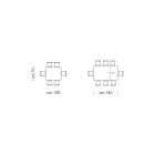 Rozkładany stół do jadalni do 310 cm z melaminy Made in Italy - lata siedemdziesiąte Viadurini