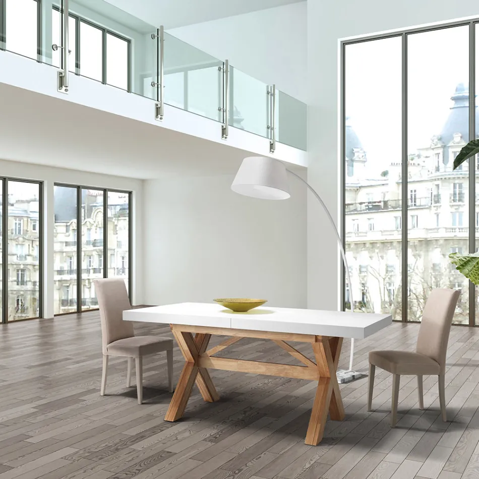 Rozkładany Stół Jadalny do 315 cm z Litego Drewna - Massimo Viadurini