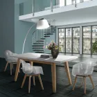 Rozkładany stół do jadalni do 315 cm z Mdf i litego drewna - Paolo Viadurini