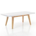 Rozkładany stół do jadalni do 315 cm z Mdf i litego drewna - Paolo
