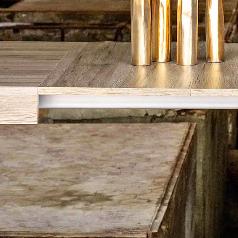 stół jadalny z możliwością przedłużenia do 320 cm nowoczesny design Oky Viadurini