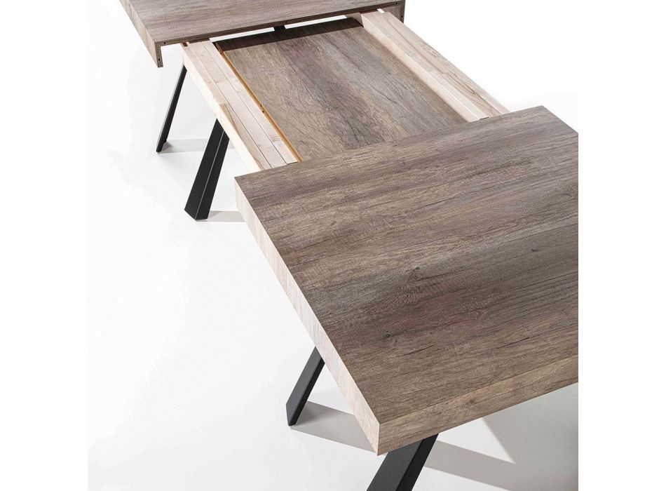 Stół rozkładany do 500 cm z blatem z melaminy - Raimondo Viadurini
