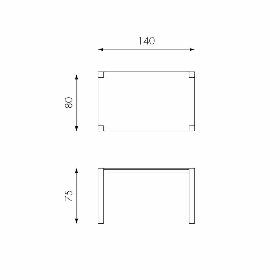 Wysuwany stół z drewna dębowego Fedro, wyprodukowany we Włoszech Viadurini