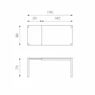 Wysuwany stół z drewna dębowego Fedro, wyprodukowany we Włoszech Viadurini