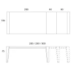 Rozkładany stół do jadalni z okleiną drewnianą Różne wykończenia - Gerry Viadurini