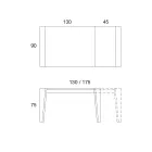 Rozkładany stół do jadalni z okleiną drewnianą Różne wykończenia - Gerry Viadurini