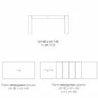 Rozkładany stół jadalny z drewna melaminowego wyprodukowany we Włoszech, Oky Viadurini