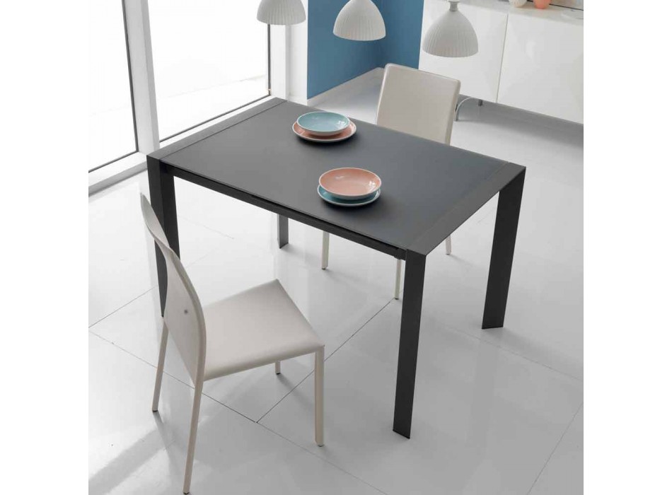 stół szklany stolik i metalu Oddo Viadurini