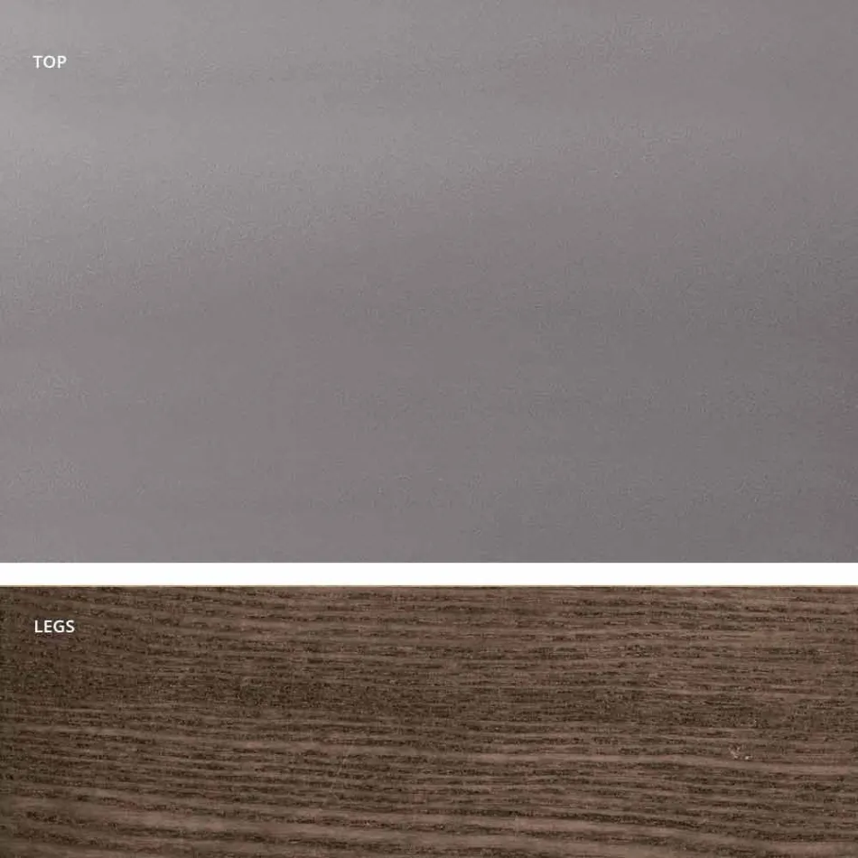 Stół do jadalnego szkła wędzonego Dimitri wyprodukowany we Włoszech Viadurini