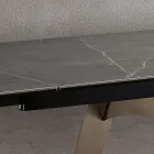 Rozkładany stół do jadalni ze szkła, ceramiki i metalu Made in Italy - Ania Viadurini