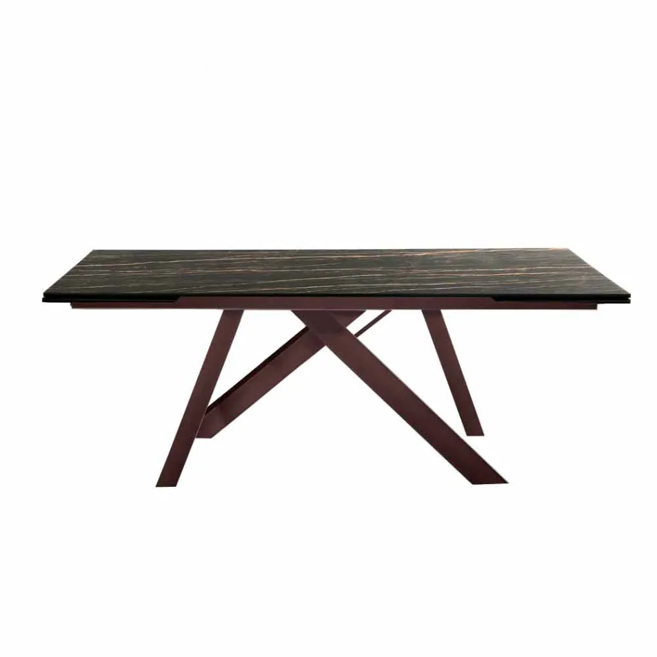 Wysuwany stół jadalny z ceramiki szklanej produkowany we Włoszech, Wilmer Viadurini