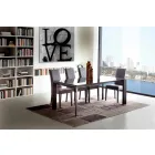 Stół rozkładany, blat ze szkła hartowanego - Faleria Viadurini