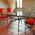 Ręcznie robiony stół do jadalni ze szklanym blatem Made in Italy - Principe